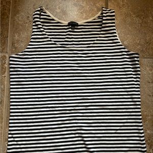 Talbots striped black and white tank top Talbots